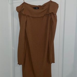 Fashion Nova Sleeveless Brown Dress